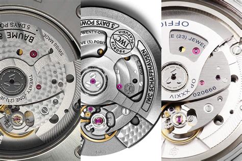 Differences between OPxxxiv, P900, and Baumatic movements.